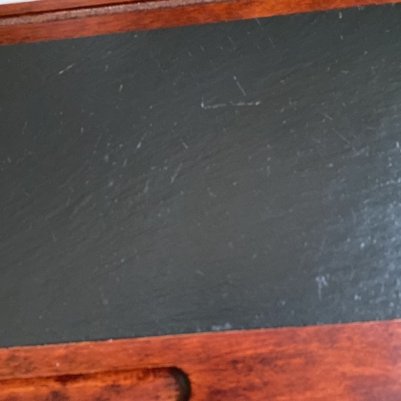 Vintage Baribocraft teak and slate cheese/charcuterie board - Picture 2 of 9